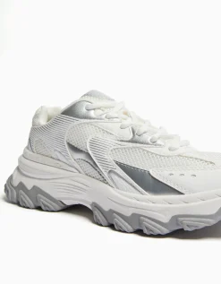 FEMME BERSHKA New*Baskets bimatière mesh