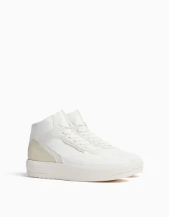 FEMME BERSHKA New*Baskets montantes bimatière