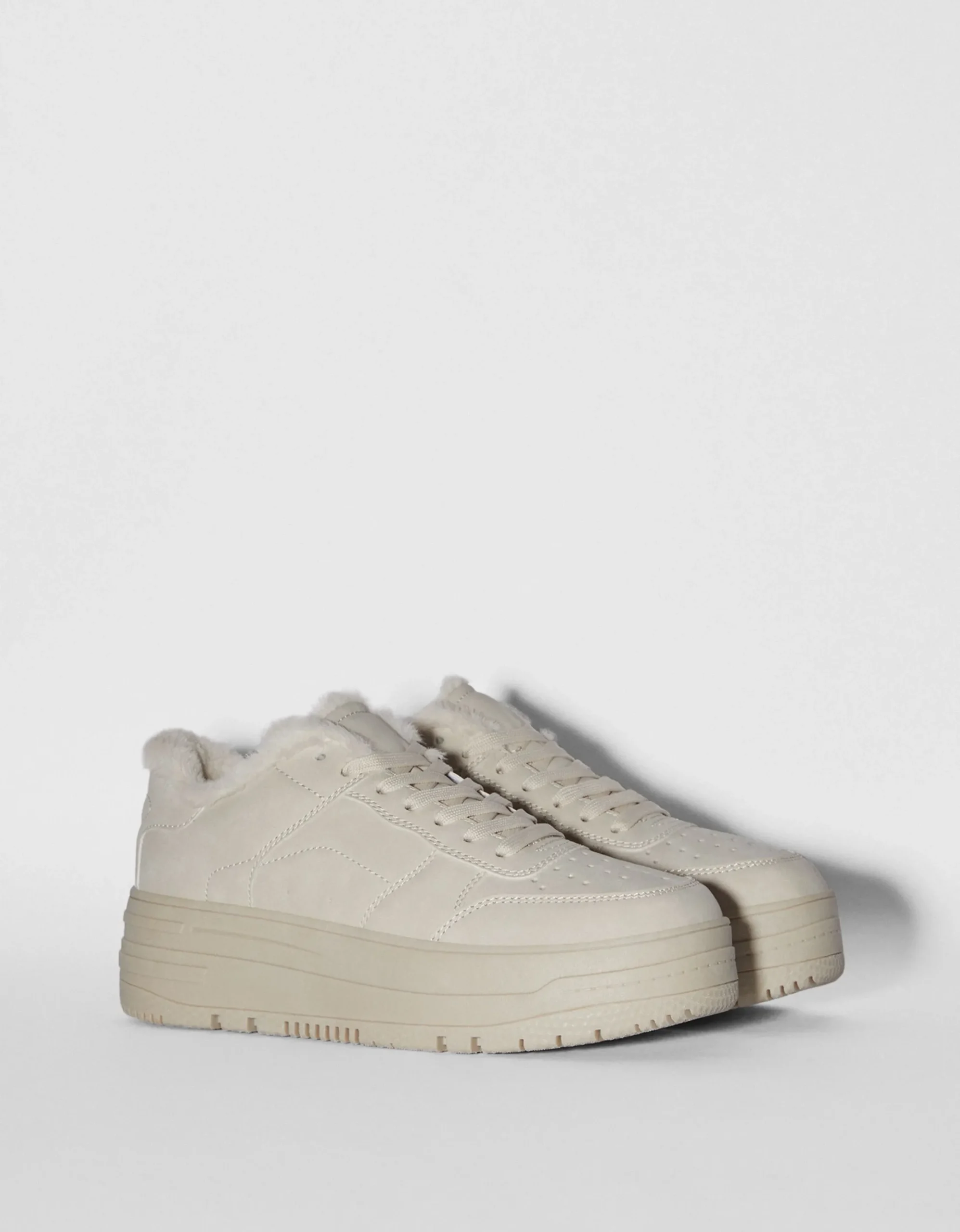 FEMME BERSHKA BSK Teen*Baskets plateforme avec fausse fourrure