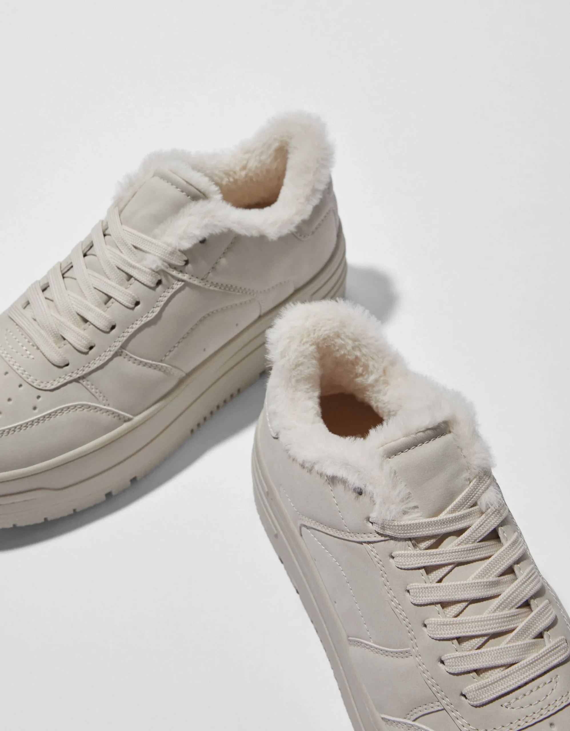 FEMME BERSHKA BSK Teen*Baskets plateforme avec fausse fourrure