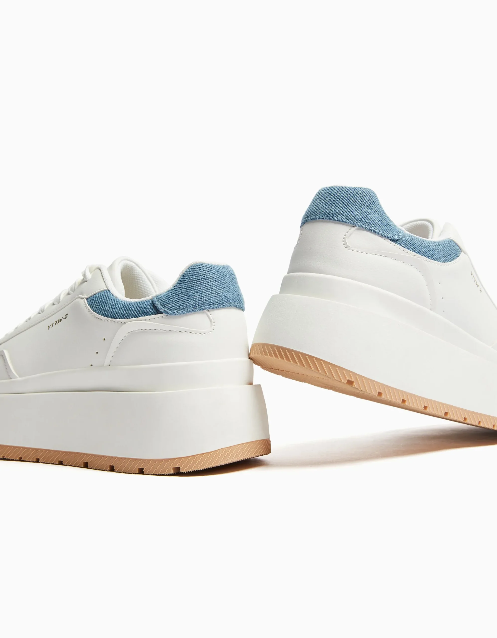 FEMME BERSHKA Chaussures*Baskets plateforme bimatière