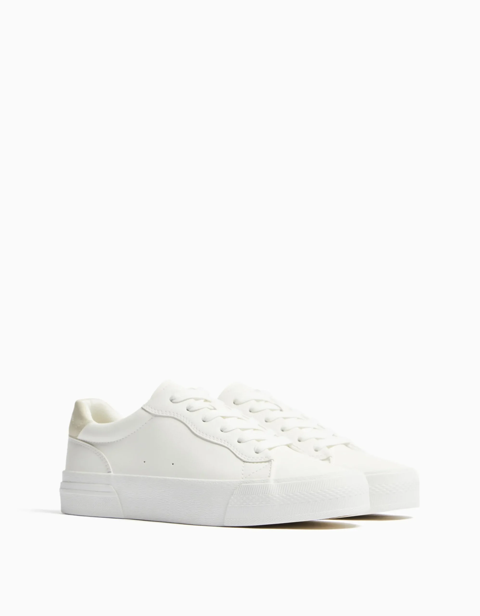 FEMME BERSHKA New*Baskets plateforme bimatière