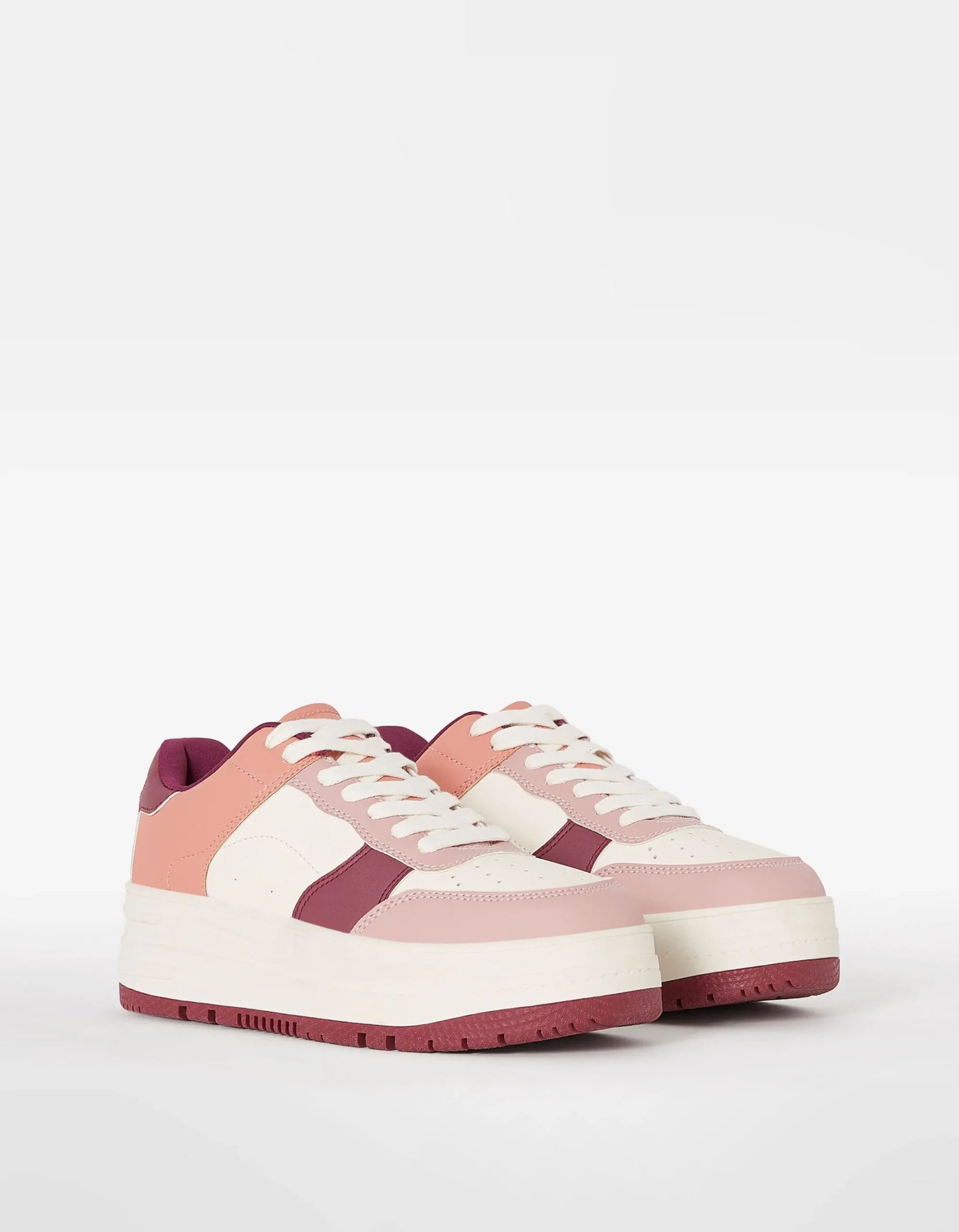 FEMME BERSHKA BSK Teen*Baskets plateforme bimatière