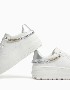 FEMME BERSHKA New*Baskets plateforme chaîne