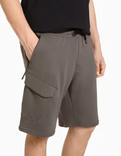 HOMME BERSHKA Basiques*Bermuda cargo molleton