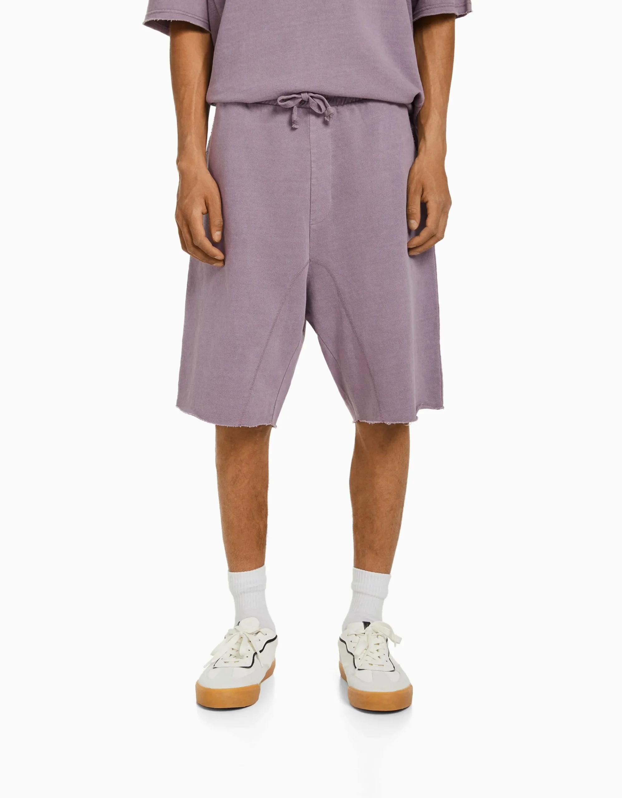 HOMME BERSHKA Bermudas*Bermuda molleton effet délavé