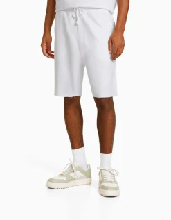 HOMME BERSHKA Bermudas*Bermuda molleton effet délavé