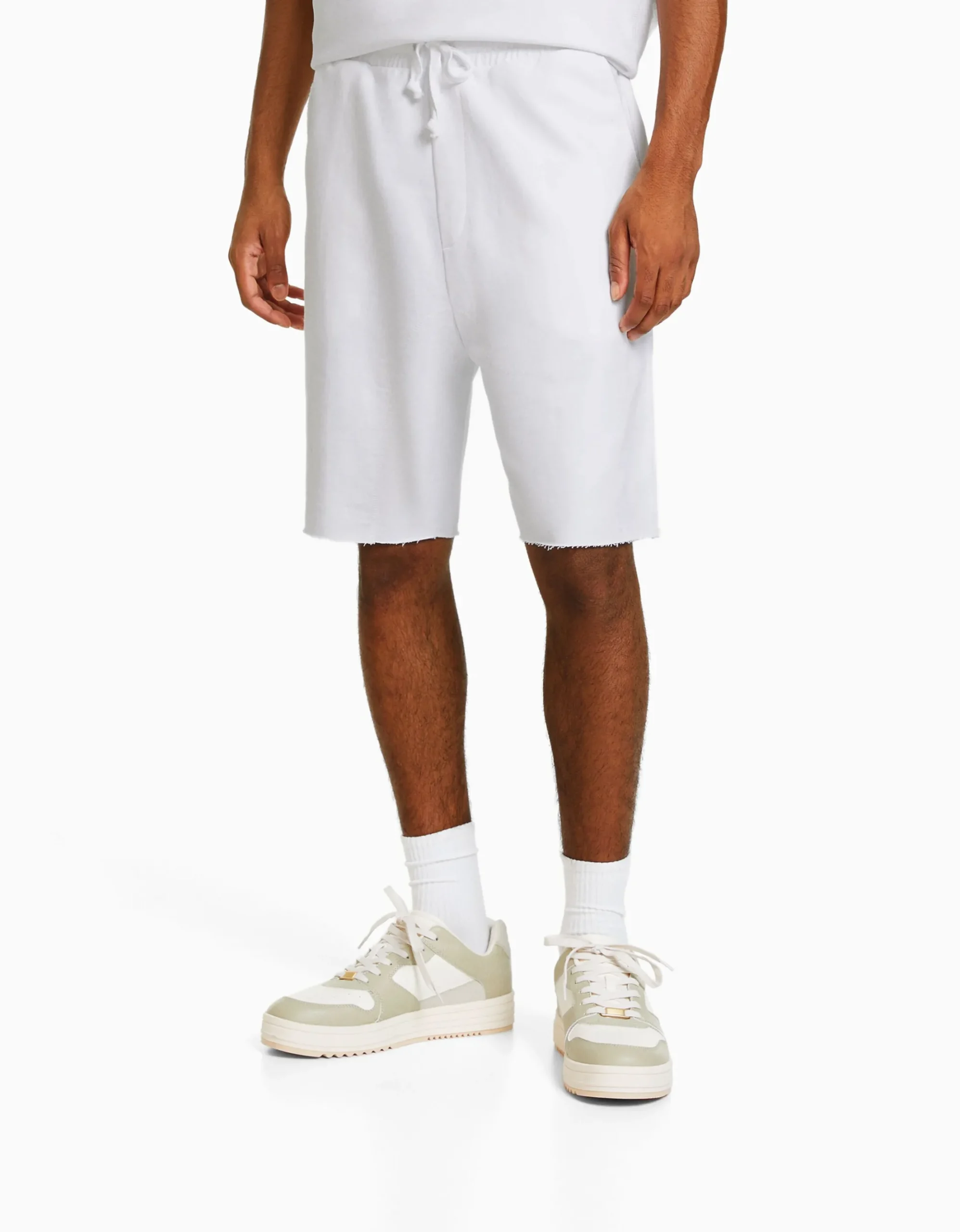 HOMME BERSHKA Bermudas*Bermuda molleton effet délavé