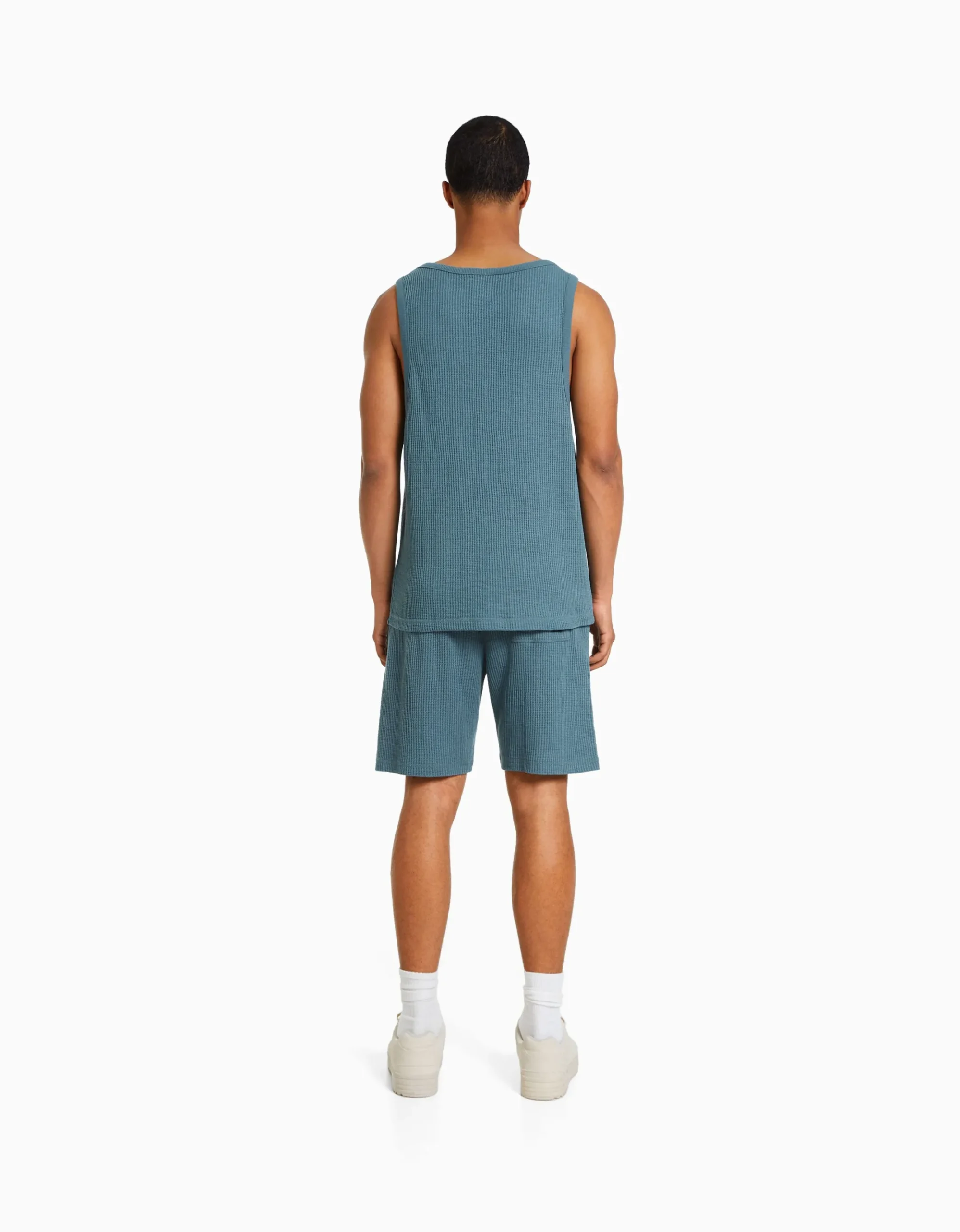 HOMME BERSHKA Bermudas*Bermuda molleton gaufré