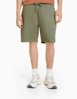 HOMME BERSHKA Bermudas*Bermuda style jogger