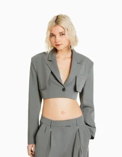 FEMME BERSHKA Vestes*Blazer tailoring cropped