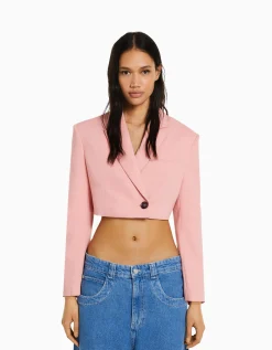 FEMME BERSHKA Vestes*Blazer tailoring cropped serge
