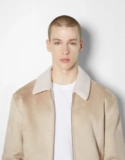 HOMME BERSHKA Blousons et manteaux*Blouson aviateur suédine