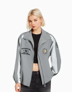 FEMME BERSHKA Vêtements*Blouson bandes contrastes