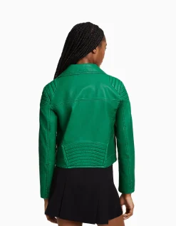 FEMME BERSHKA Vestes*Blouson biker similicuir