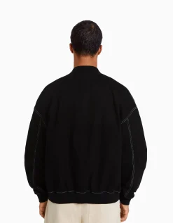 HOMME BERSHKA Blousons et manteaux*Blouson bomber denim fil contraste