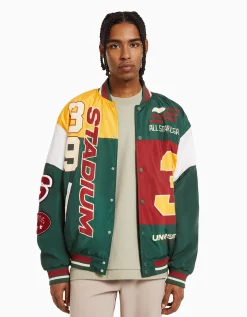 HOMME BERSHKA Blousons et manteaux*Blouson bomber matelassé imprimé