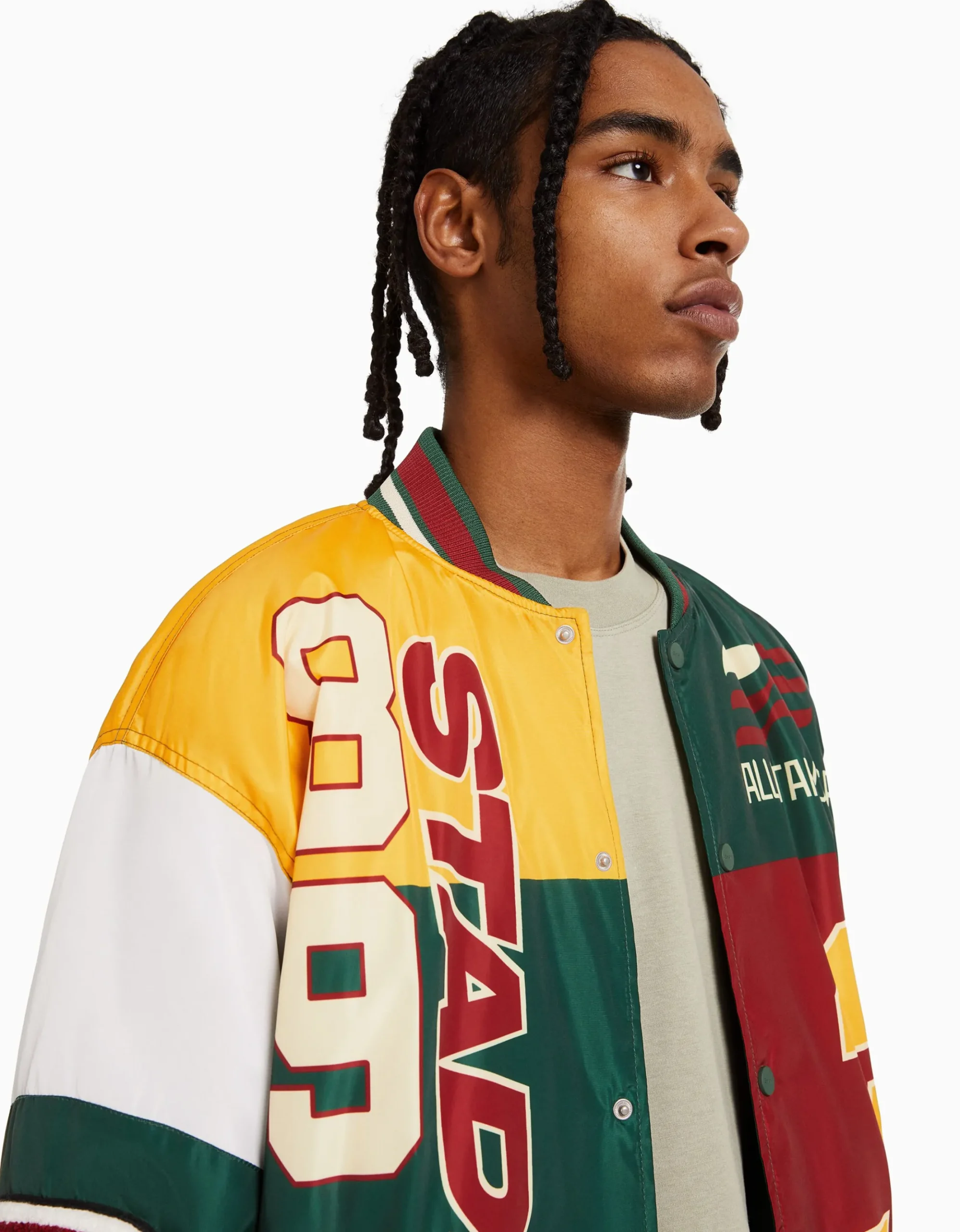 HOMME BERSHKA Blousons et manteaux*Blouson bomber matelassé imprimé