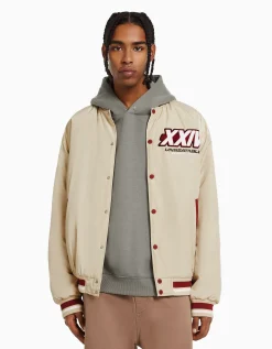 HOMME BERSHKA Blousons et manteaux*Blouson bomber matelassé imprimé
