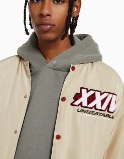 HOMME BERSHKA Blousons et manteaux*Blouson bomber matelassé imprimé