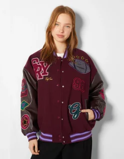 FEMME BERSHKA Vestes*Blouson bomber varsity
