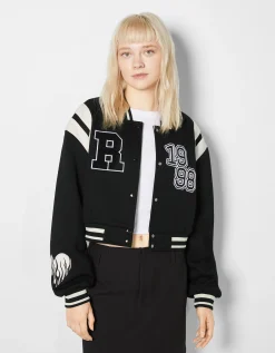 FEMME BERSHKA Vestes*Blouson cropped varsity