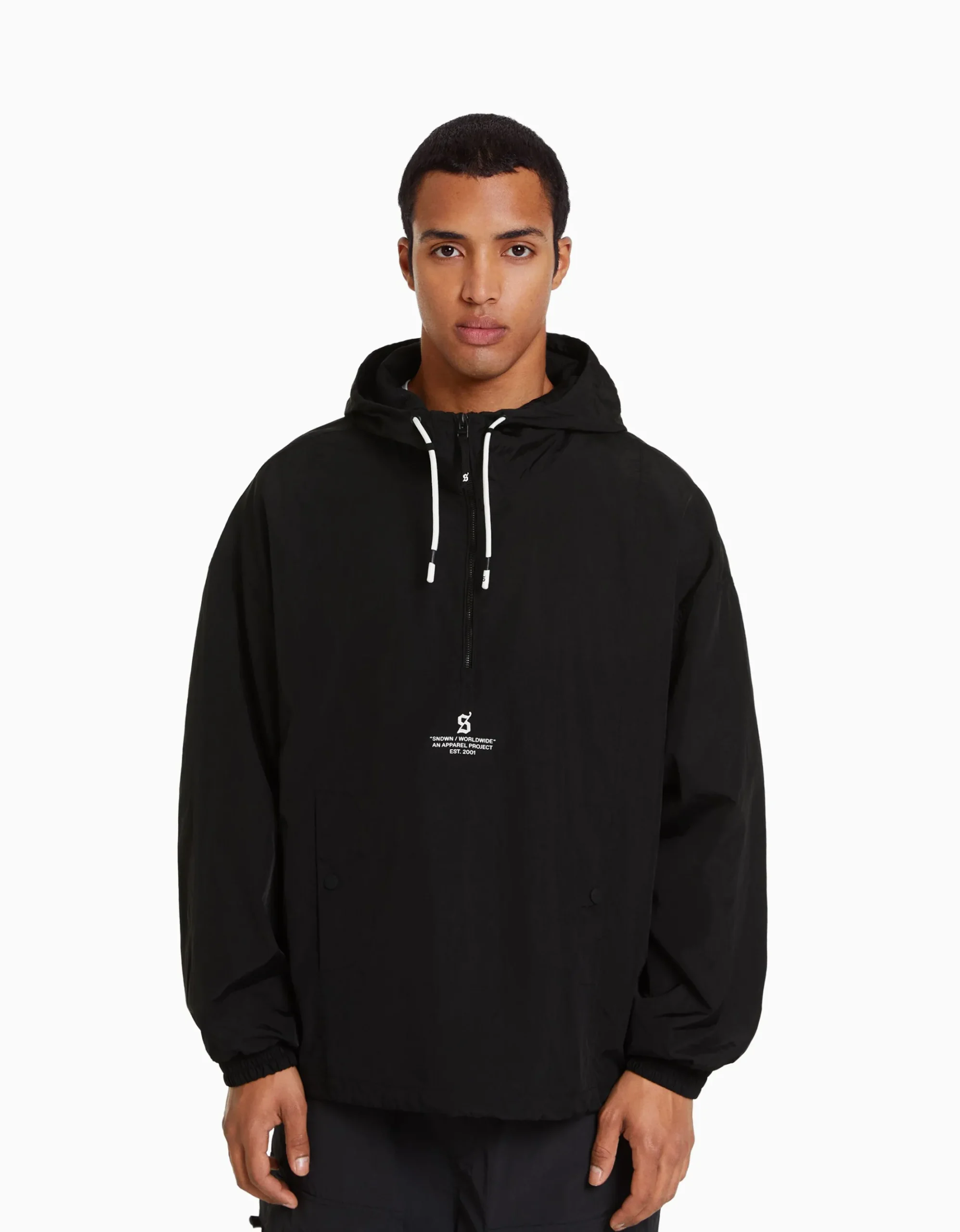 HOMME BERSHKA Blousons et manteaux*Blouson fin capuche effet nylon