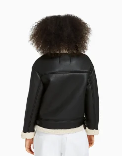 FEMME BERSHKA Vestes*Blouson long double face similicuir