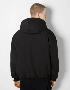 HOMME BERSHKA Blousons et manteaux*Blouson matelassé capuche imprimé