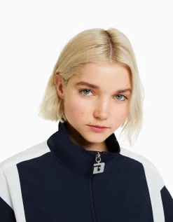 FEMME BERSHKA Vêtements*Blouson oversize effet nylon color block