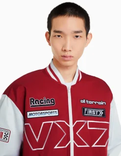 HOMME BERSHKA Vêtements*Blouson racing effet nylon