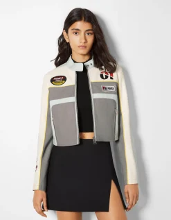 FEMME BERSHKA Vestes*Blouson racing similicuir