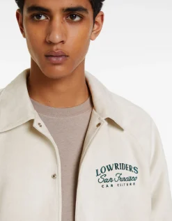HOMME BERSHKA Blousons et manteaux*Blouson suédine brodé