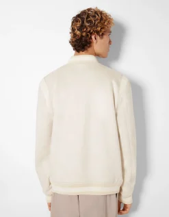 HOMME BERSHKA Basiques*Blouson suédine et similicuir