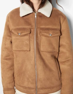 FEMME BERSHKA Vestes*Blouson trucker suédine doublure