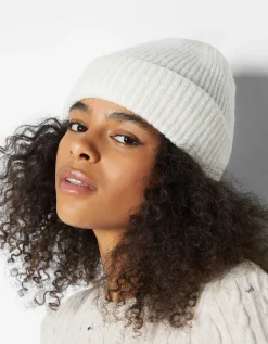FEMME BERSHKA Join Life*Bonnet maille bord-côte