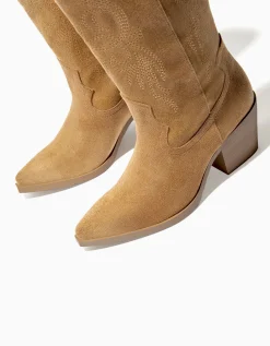 FEMME BERSHKA Bottes*Bottes à talon style cowboy