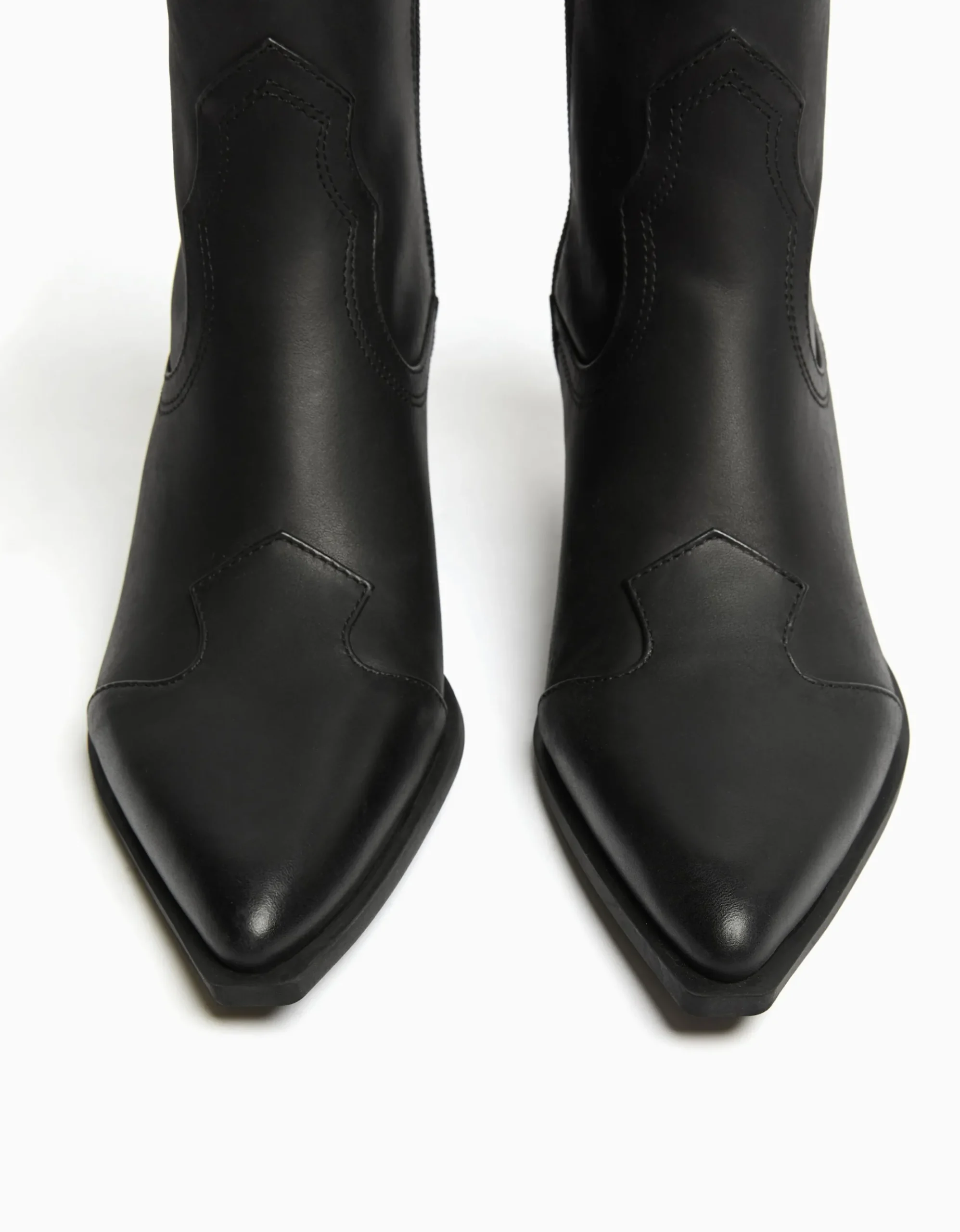 FEMME BERSHKA Cowboy*Bottines cowboy à talon CUIR