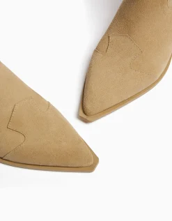 FEMME BERSHKA Cowboy*Bottines cowboy à talon CUIR