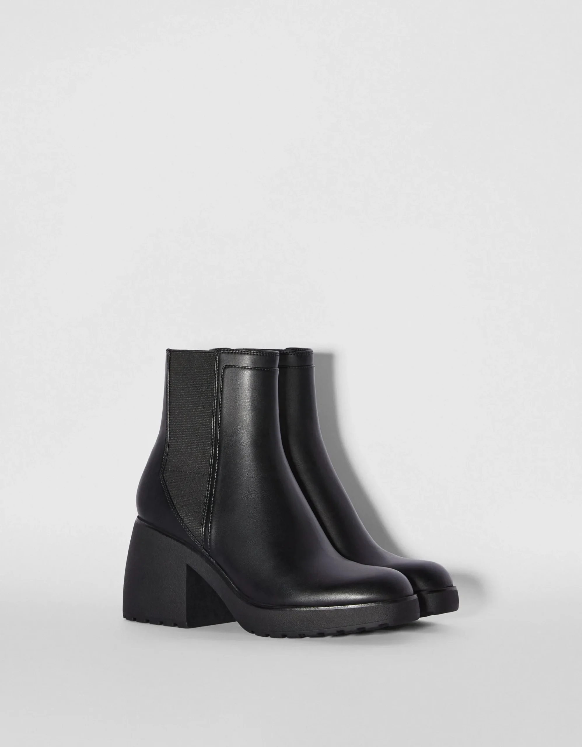 FEMME BERSHKA Chaussures*Bottines talon large élastiquées