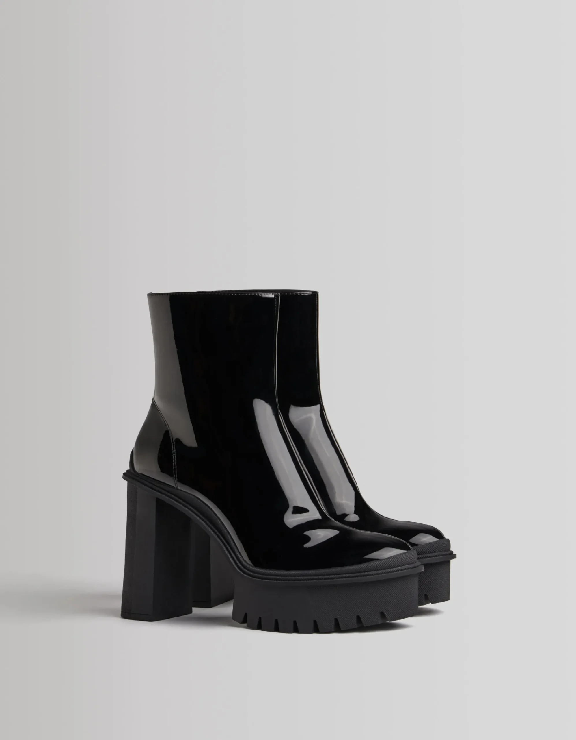 FEMME BERSHKA Shoes Arrival*Bottines talon plateforme vernies
