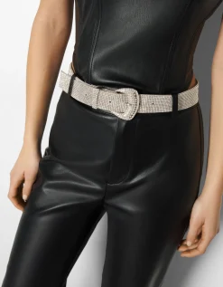 FEMME BERSHKA Ceintures*Ceinture à boucle en strass