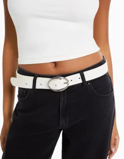 FEMME BERSHKA Similicuir*Ceinture unie similicuir