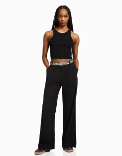 FEMME BERSHKA Ceintures*Ceinture zèbre imprimé