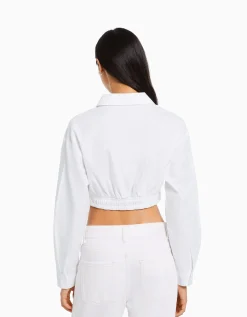 FEMME BERSHKA Vêtements*Chemise manches longues croisée devant