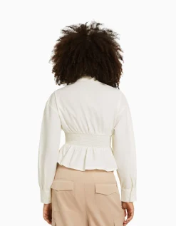 FEMME BERSHKA Chemises et blouses*Chemise manches longues détail