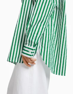 FEMME BERSHKA Chemises et blouses*Chemise manches longues overzise popeline