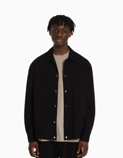 HOMME BERSHKA Chemises*Chemise manches longues technique parachute