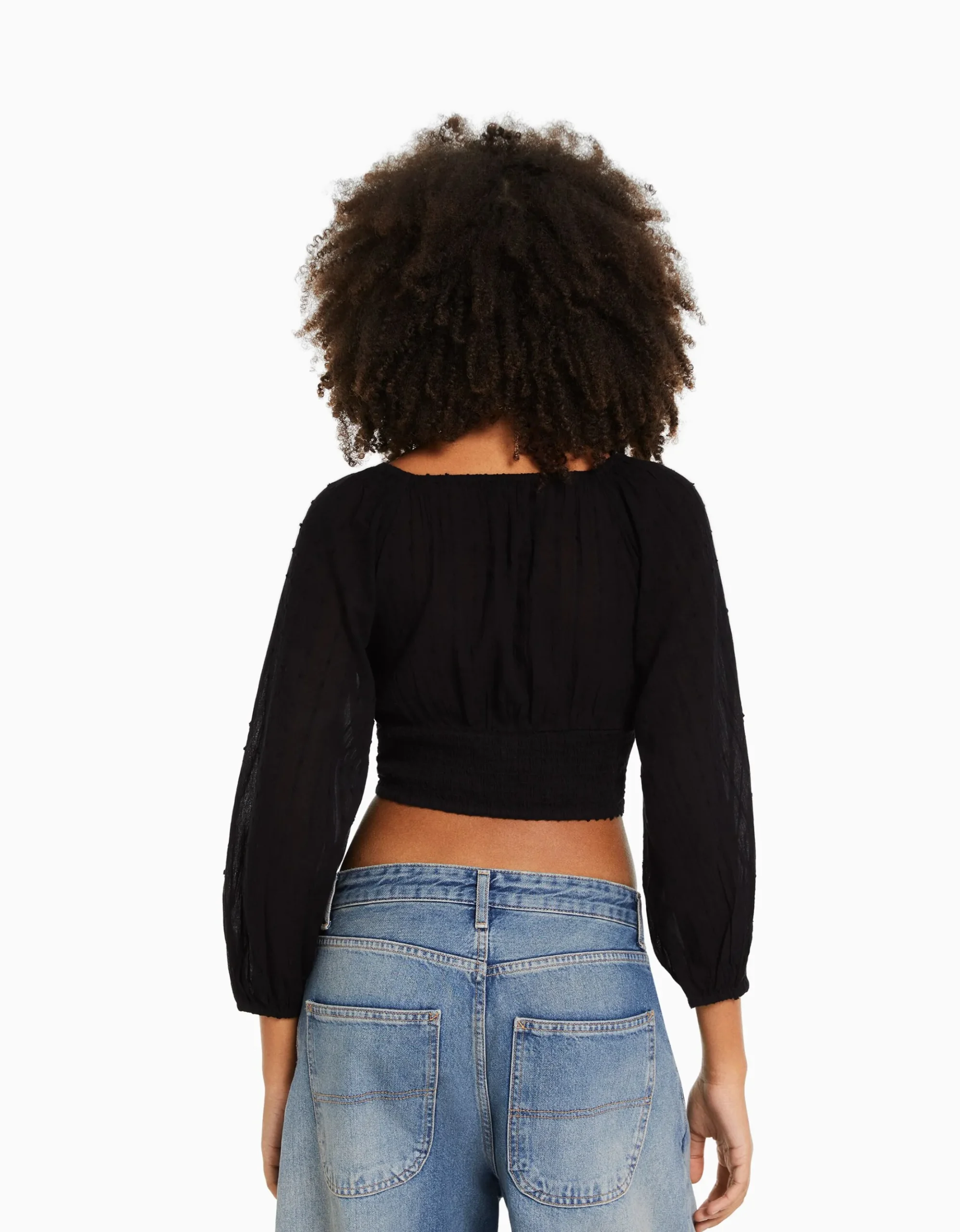 FEMME BERSHKA Chemises et blouses*Chemisier manches longues volume col V