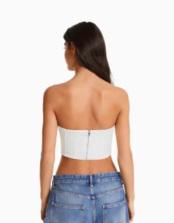 FEMME BERSHKA Vêtements*Corset cropped encolure en V